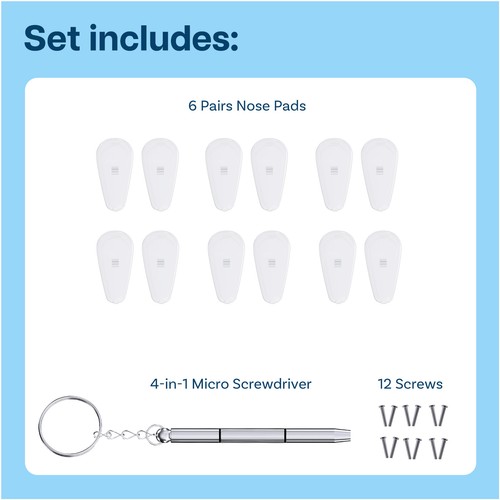 6 Pair Universal Nose Pads 15mm Screw-in Anti-Slip Nose Pad Cushion - Picture 2 of 7