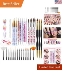 Versatile 32PCS Nail Art Tools Including Dotting Pens & Brush Set for Detailing