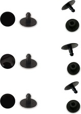 6 Sets Replacement Rivets Button Strap Compatible for Clog Shoe Black