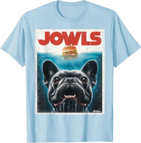 Funny Black French Bulldog Jowls Top, Frenchie Mom, Dog Dad T-Shirt Hoodie - Picture 9 of 12