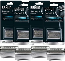 4 Pack 70S Series 7 Razor Replacement Electric Shaver Head Foil Cassette Parts