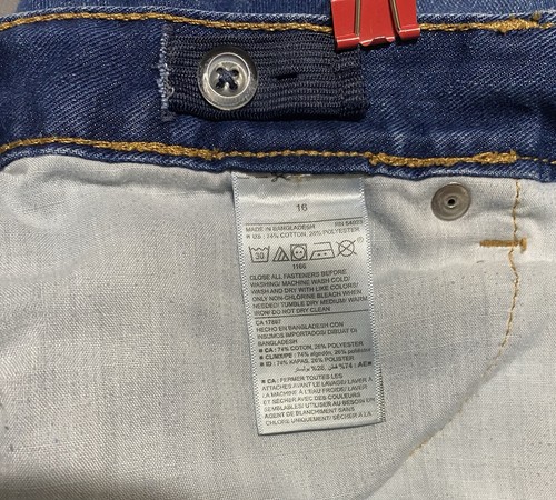 Old Navy Jeans Boys 16 Blue Medium Wash OPP Skinny Adjustable Waist No-Stretch - Picture 10 of 16