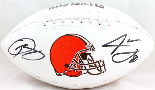 Jarvis Landry/Odell Beckham logo Browns autografato calcio-Beckett con olografia *nero - Foto 11 di 11