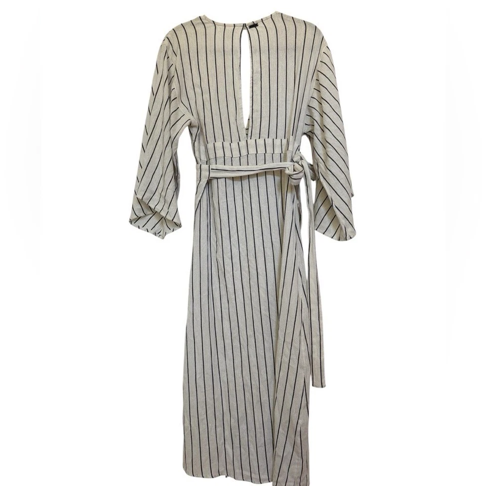 Vestido midi envolvente Billabong para mujer talla M boho playero Lagenlook manga campana kimono Foto 2 de 4