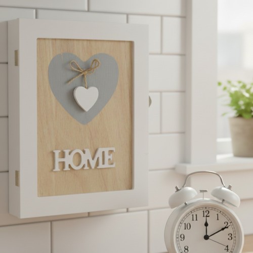 Caja de gabinete de madera de 6 llaves 'HOME' - Imagen 1 de 6