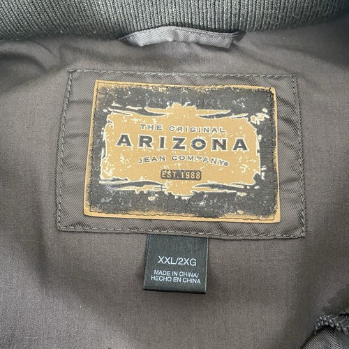 Arizona Jean Company Puffer Weste Herren 2XL braun Daunen gefüllt gesteppt Outdoor Reißverschluss - Bild 3 von 8
