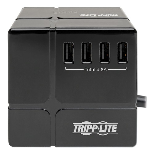 Tripp Lite TLP366CUBEUS 6' Cord 540 J Power Cube Surge Protector - Black New - Picture 2 of 3