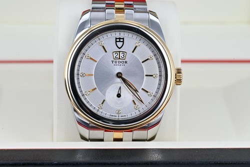 Tudor Glamour Double Date 42mm Wristwatch Diamond Dial Ref 57003 B & P 2014 - Picture 2 of 17