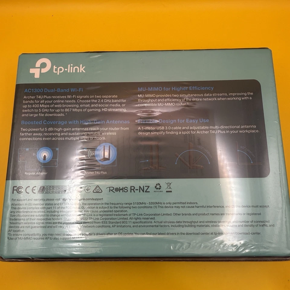 TP-Link Archer T4U Plus AC1300 Dual Antennas High-Gain Wireless USB Adapter - Image 3 of 4