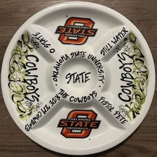 Oklahoma State Chip And Dip Party Platter Football Gift Idea Chips And Salsa