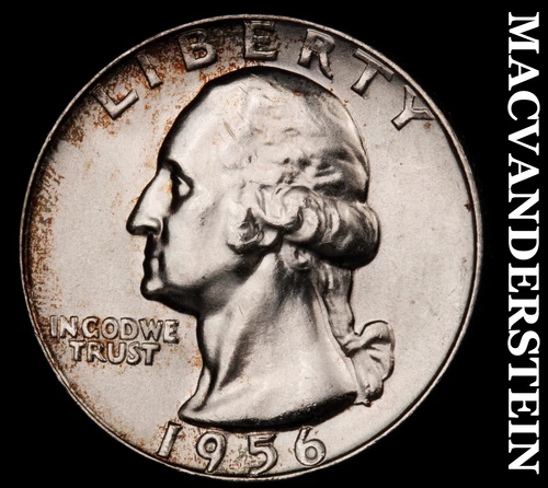 1956-D Silver Washington Quarter - Choice Gem Brilliant Unc  Lustrous  #i6468