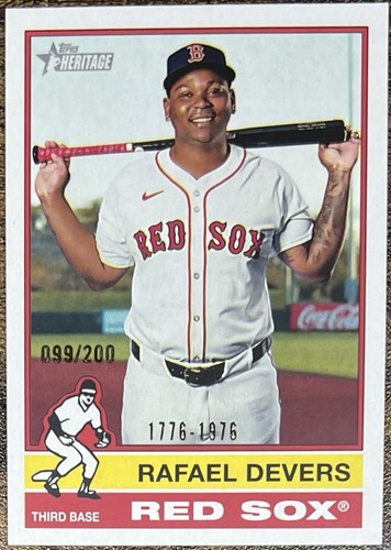 2025 Topps Heritage Rafael Devers Bicentenario #099/200 Medias Rojas #445