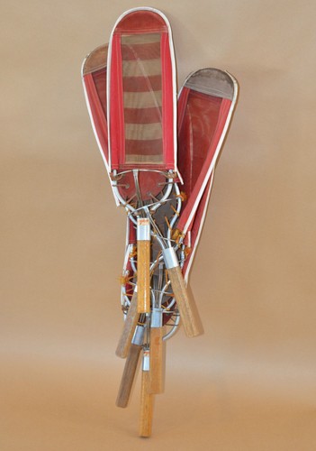 VTG 50s WISKIT TEE-BALL RACKET BALL RACQUET LACROSSE BASEBALL DIAMOND SPORT GAME - Picture 9 of 17