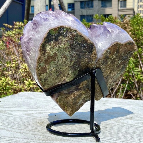 7.95LB Natural Amethyst crystal love Quartz Crystal specimen Healing+stand - Picture 10 of 18