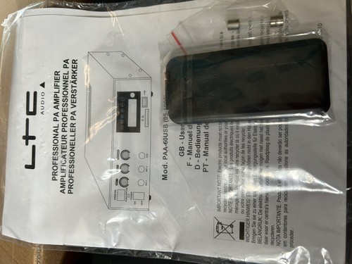 LTC PAA60USB 3CH PA VERSTÄRKER 60W USB/SD MP3 MIC INPUT 100V Lautsprecher Mixer - Bild 8 von 10