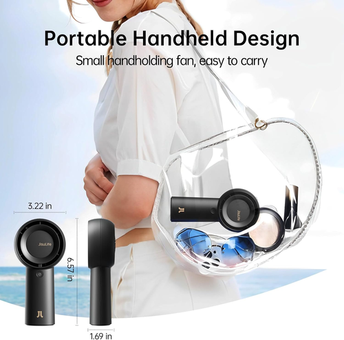 Portable Handheld Turbo Fan 6000mAh USB Rechargeable 5 Speed Battery Black - Picture 6 of 9