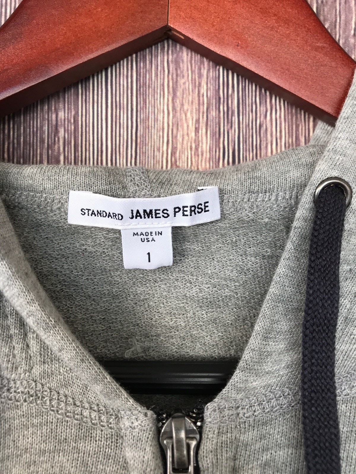 NEW James Perse Classic Zip Vintage Fleece Hoodie- Heather grigio grigio grigio - Size Small / 1 10aba0 NEW James Perse Classic Zip Vintage Fleece Hoodie- Heather grigio grigio grigio - Size Small / 1 10aba0