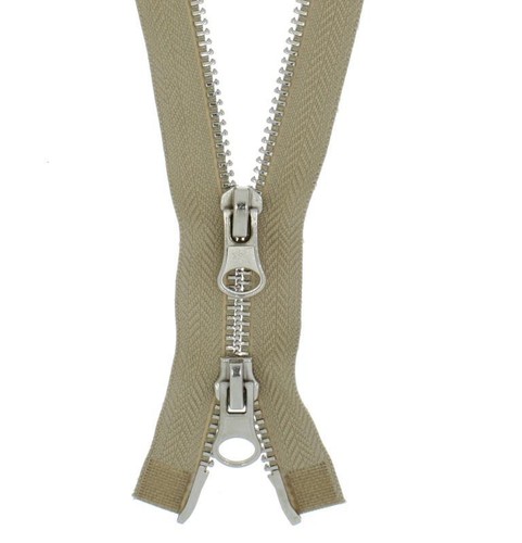 Zweiwege Reißverschluss 2MS Metall Silber Nickel 2-Wege Metallreißverschlüsse N5 - Bild 11 von 20