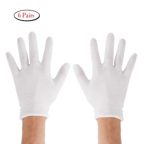 12pcs Soft 100% Cotton Work Gloves Antique Eczema Hand Spa Cosmetic Inspection - Picture 9 of 12