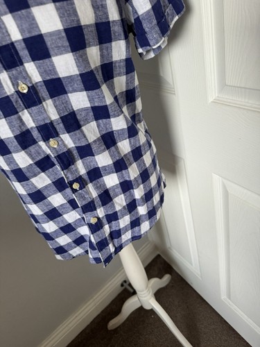 SCOTCH & SODA Men Casual Check Short Sleeve 52% Linen Shirt Size M New With Tags - Picture 5 of 9