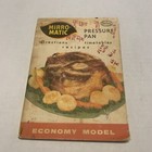 VINTAGE MIRRO-MATIC PRESSURE  PAN COOKER MANUAL RECIPES BOOKLET 1961            