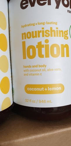 Everyone Hydrating Nourishing Hand & Body Lotion 32oz Coconut Lemon Pack of 2 - Picture 2 of 2