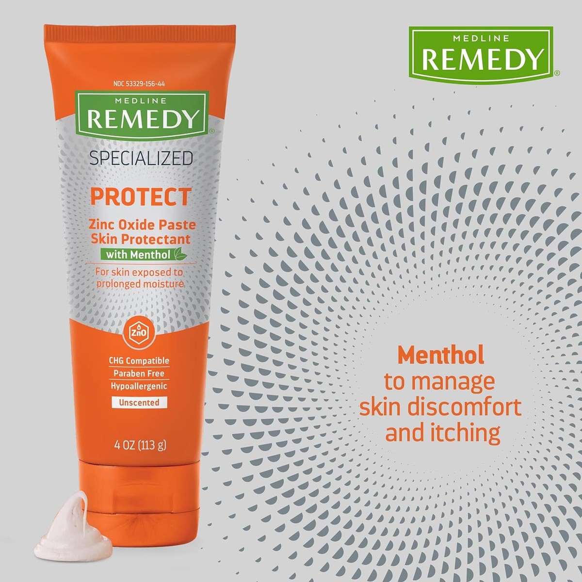 Medline Remedy Specialized Zinc Oxide Paste with Menthol 4oz