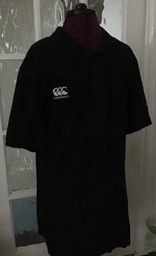 MENS POLO SHIRTS x 2 CANTERBURY BLACK + F&F BLUE STRIPED SIZE 3XL #1258 - Picture 10 of 21