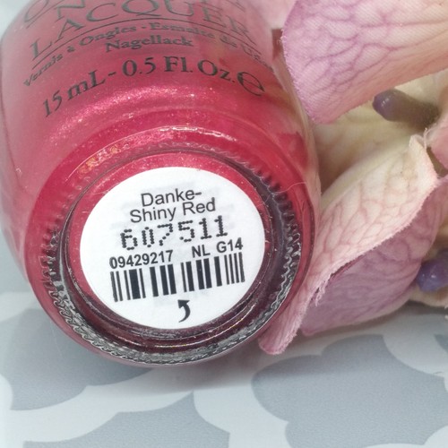 OPI Nail Lacquer NL G14 DANKE-SHINY RED 2012 German Collection Discounted Color - Picture 5 of 5