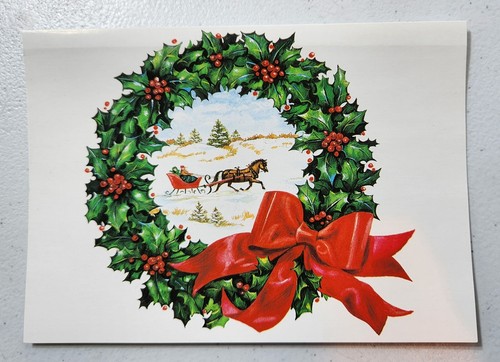 Tarjeta de Navidad de colección corona manguera carro nieve por Paper Magic Group - Imagen 1 de 5