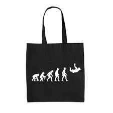 Evolution of Man Skydiving - Canvas Tote Bag - Parachute Sky Diving Skydive