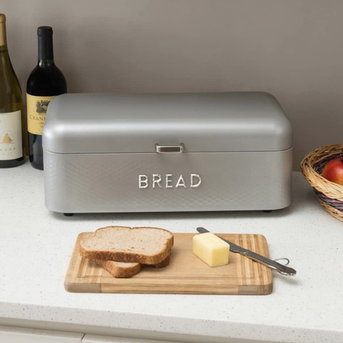 Home Basics 16.5" Bread Box Matte Finished Steel w/ Ventilation For Kitchen - Picture 2 of 6
