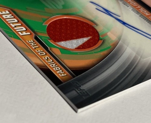 2024 Topps Pro Debut Jackson Holliday Fabrics of the Future Auto Relic Green /99 - Picture 6 of 7