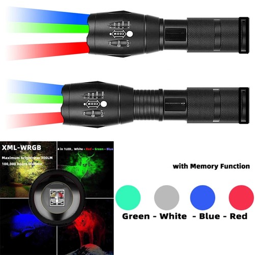 4 Color in 1 Flash Light Green Red Blue White Multi-Color RGBW Led  for Fishing - Picture 2 of 10