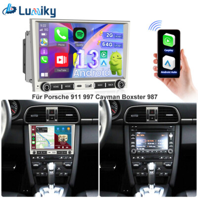 Für Porsche 911 997 Cayman Boxster 987 CarPlay Autoradio GPS Android 13 WIFI 64G