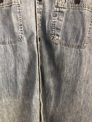 Camisa de mezclilla para hombre Gap 1969 L/S envejecida con botones talla XL - Imagen 2 de 10