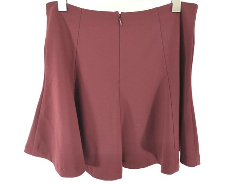 New Banana Republic Women's Skirt Size 8 Maroon Mini Flare Back Zip Hook Eye NWT - Picture 8 of 12