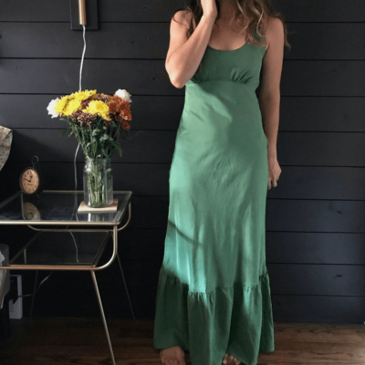 silk maxi dress party bridesmaid wedding lime green sexy