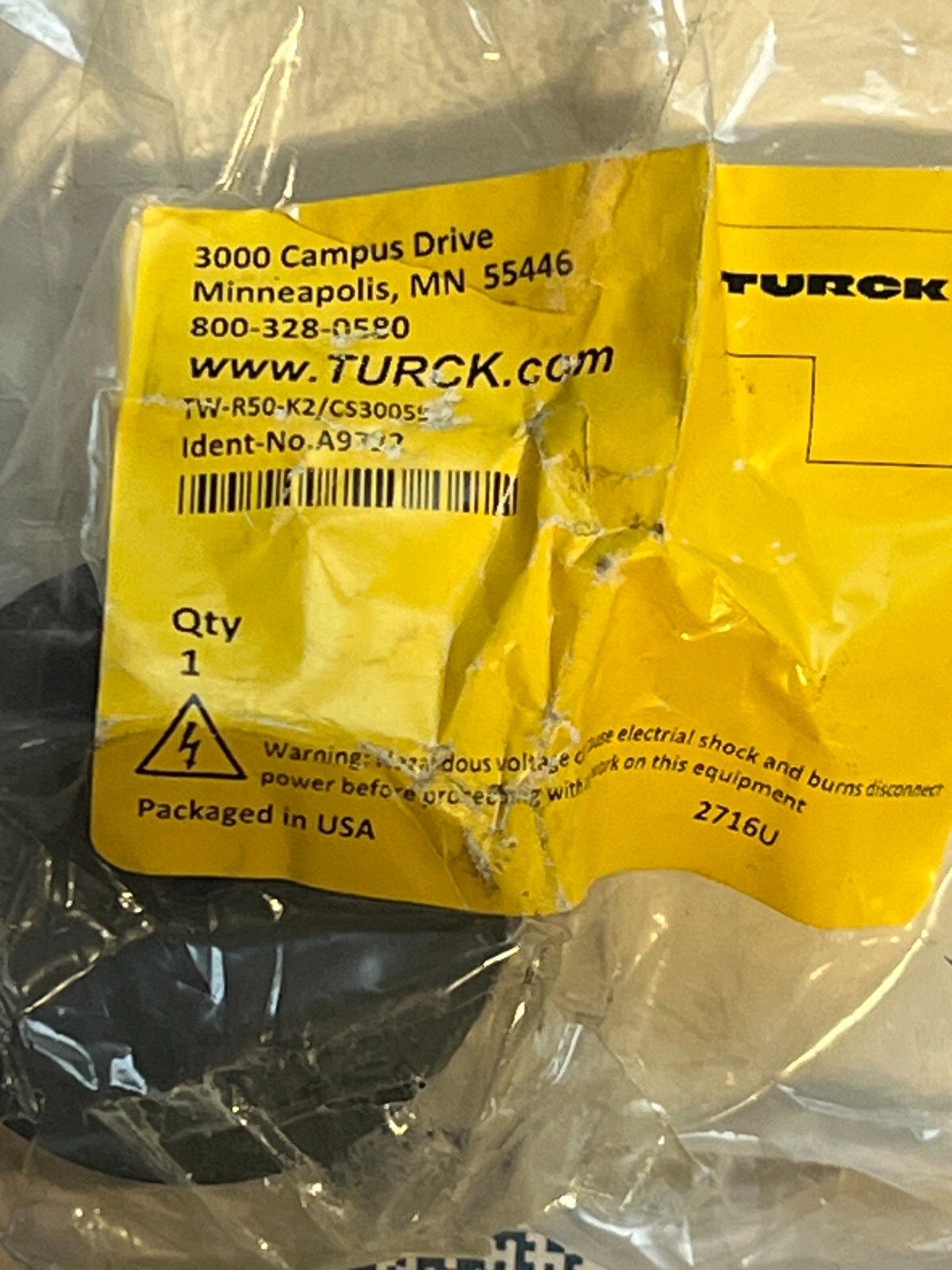 turck tw-r50-k2/cs30059 nos poor packaging a9732