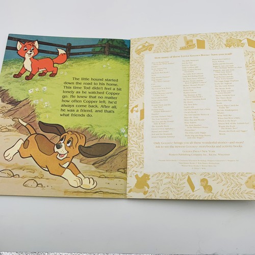 The Fox and the Hound Hide and Seek Disney Little Golden Book Vintage 1981 - Picture 8 of 8