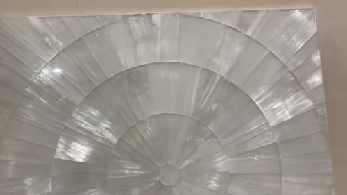48"x24" Selenite Stone Coffee Round Table Top, Center Stone Table Top Decors - Video 1 of 1
