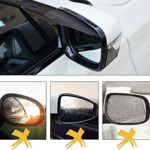 Black Rear View Side Mirror Rain Board Eyebrow Guard Sun Visor Car Accessories S - Picture 6 of 9
