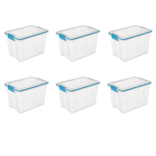 STORAGE BIN CONTAINER 5 Qt Clear with Latches 12"x8.5x"9.5" - Picture 7 of 12