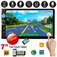 MP5 Car Player 2 Din 7 Inch Touch Screen Car Stereo Bluetooth + Backup Camera: