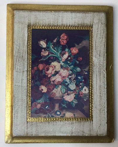 Vintage italienische Florentiner Diptychon Bilder auf Holz 2 Stück - Bild 2 von 4