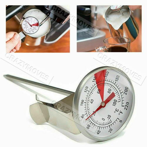 Milk Coffee Probe Thermometer Maker Temperature pan Clip Stainless Steel VIC - Picture 4 of 12