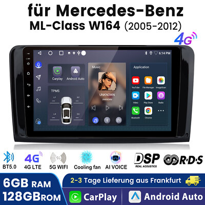 Für Mercedes Benz W164 GL320 ML350 X164 Autoradio 9'' Android13 GPS Navi 6+128GB