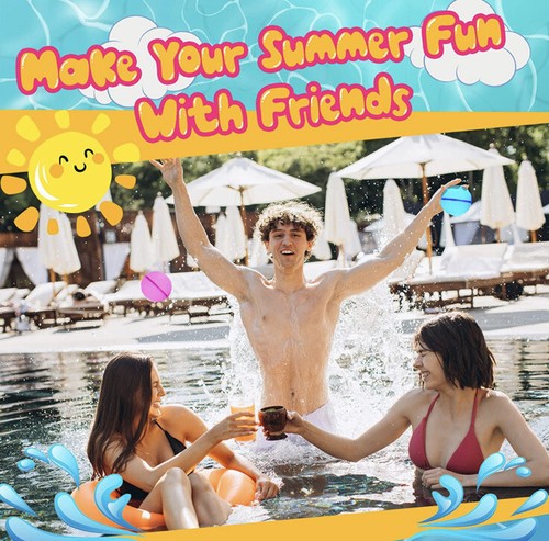 Reusable Water Balloons Splash Ball For Water Fight Quick Fill Self Sealing-6 PC - Picture 6 of 6