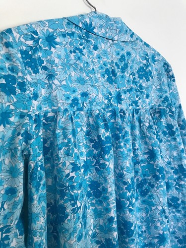 Vintage 70s 80s Floral Cotton Nightdress Nightgown House Dress Gown Robe | L - Picture 5 of 11