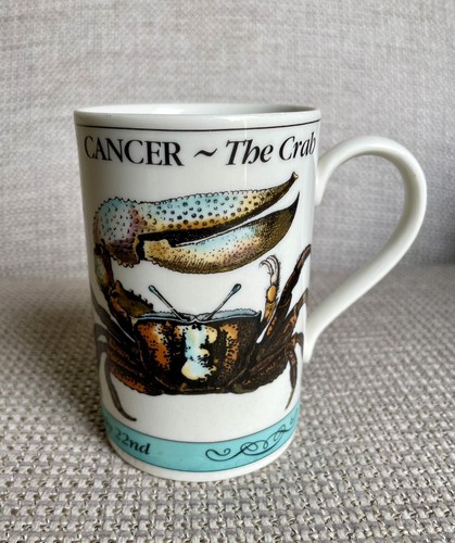 Dunoon Zodiac Cup Cancer The Crab Stoneware Made In Scotland July Birthday